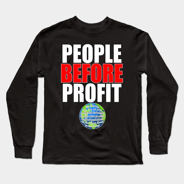 People Before Profit - black Long Sleeve T-Shirt by riotgear